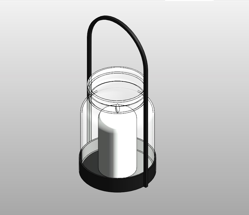 Glass Lantern with Handle