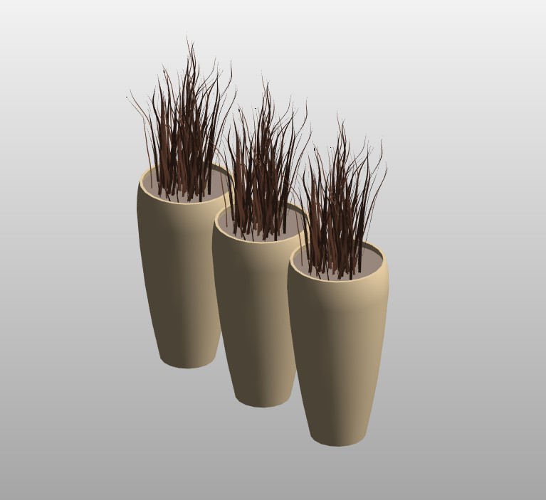 Tall Grass Cylinder Planters