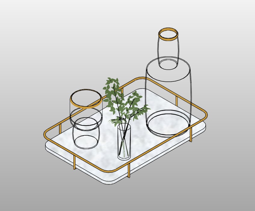 Glass Organizer Tray