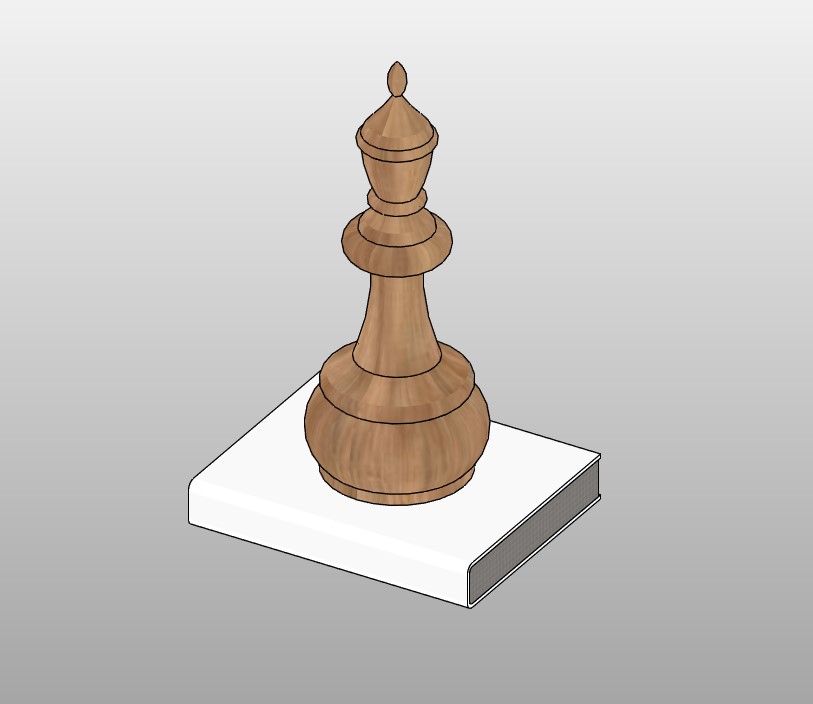 Wooden Chess Piece Decor