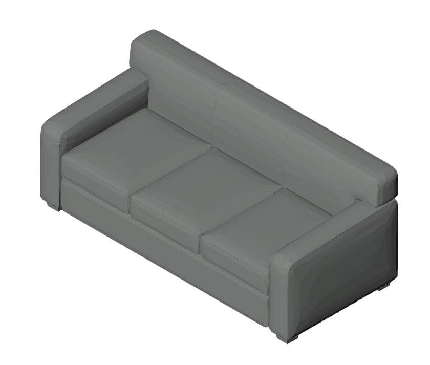 Compact Gray Sofa