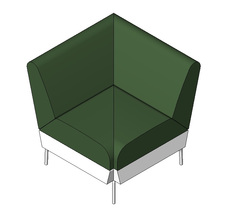 Corner Green Sofa Unit