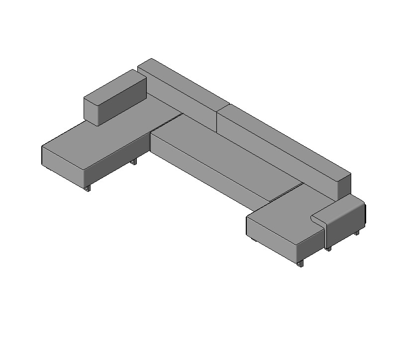 Double Sofa with Island