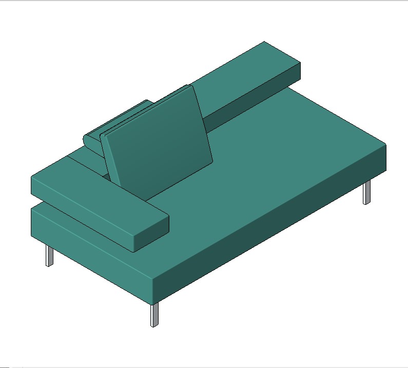 Teal Terminal Sofa