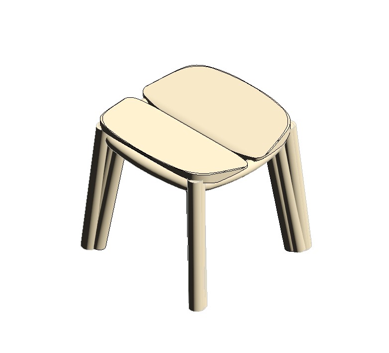 Wooden Ergonomic Stool