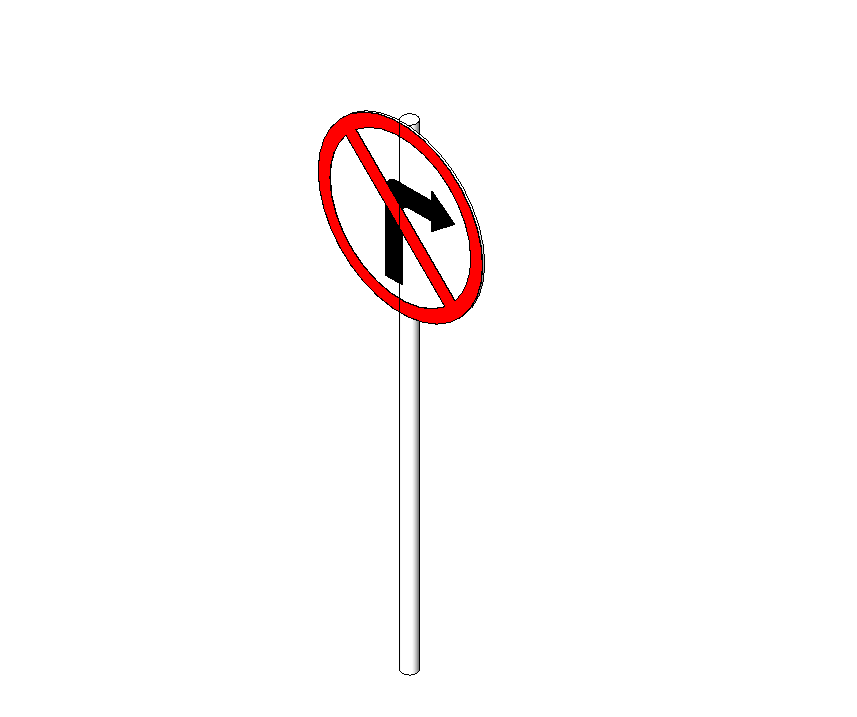 No Left Turn Sign