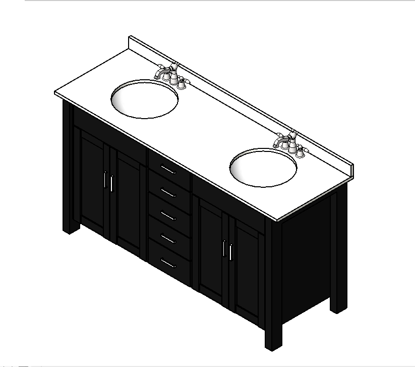 Dual Sink Counter Unit