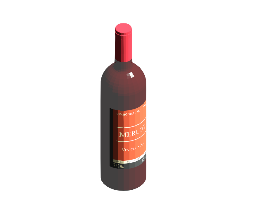 Merlot Wine Bottle