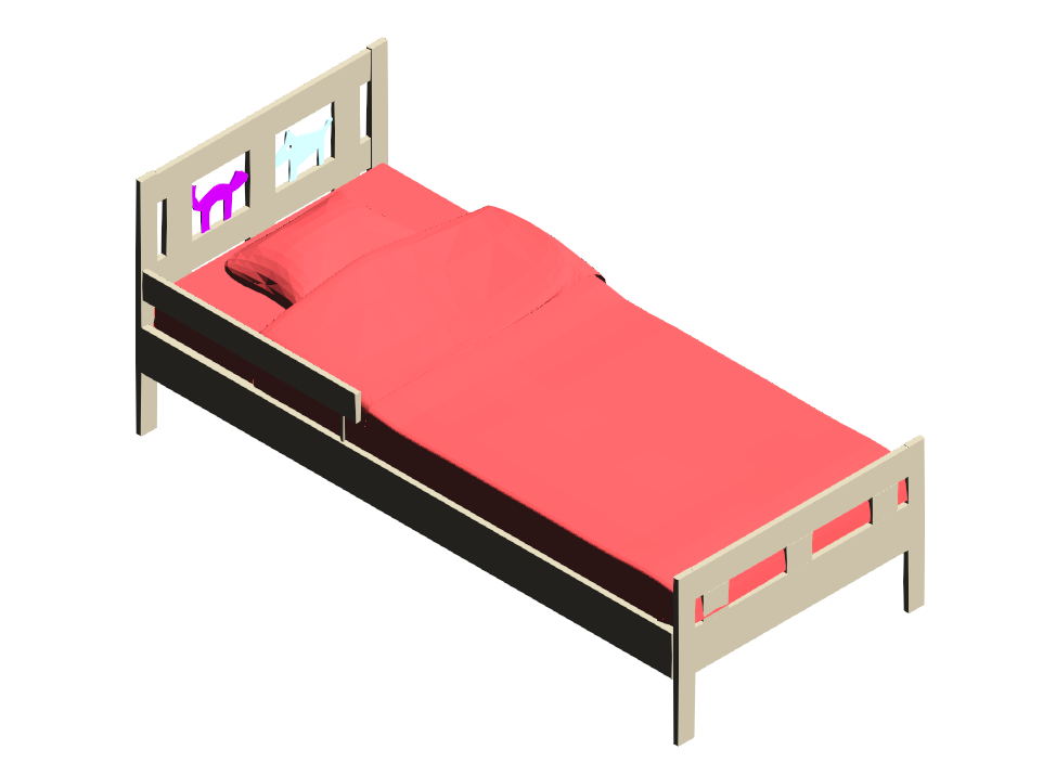 Children's Bed with Guard Rail