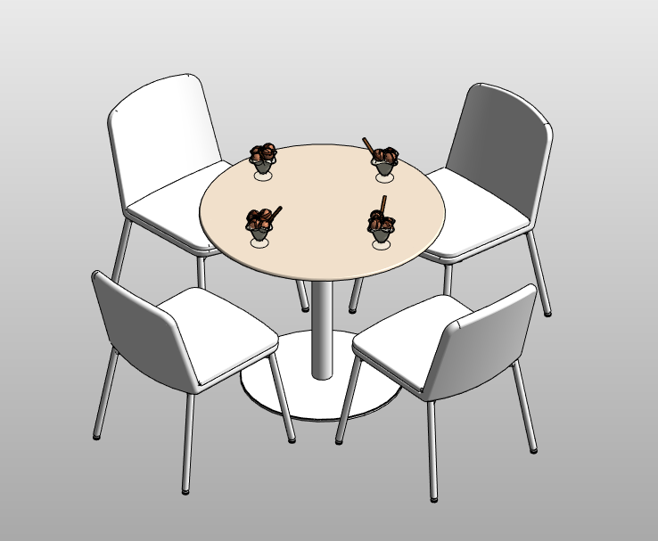 Round Dining Table with Chairs