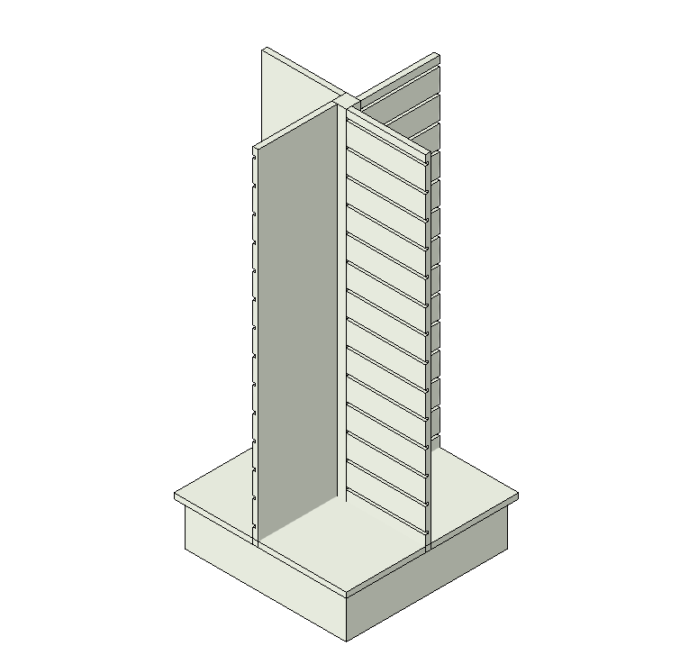 Four-Sided Slatwall