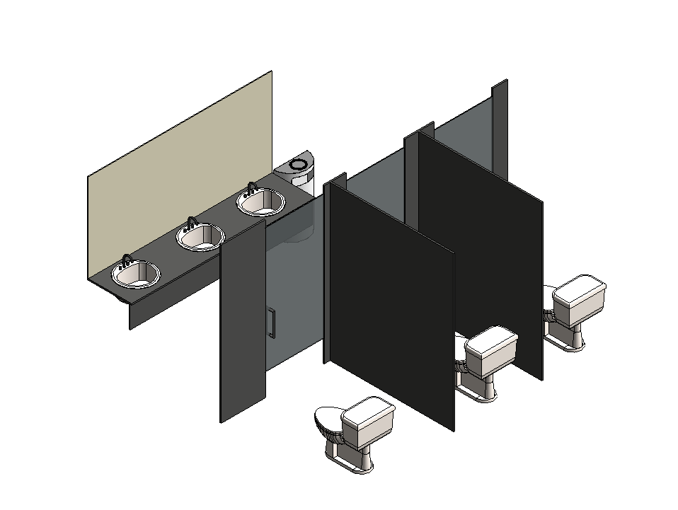 Public Restroom Partition