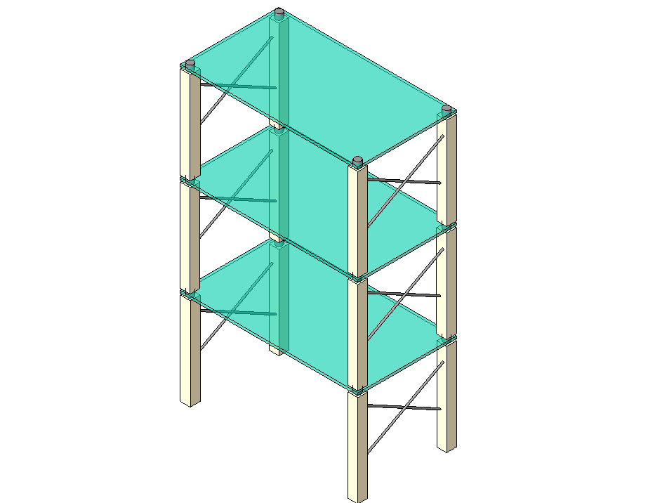 Glass Shelving Unit