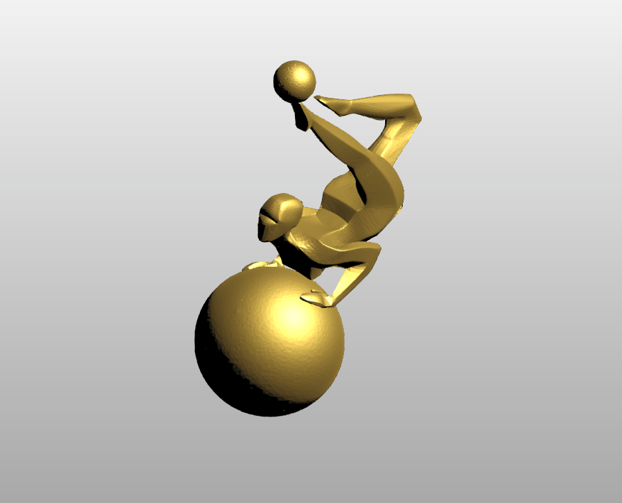 Golden Acrobat Sculpture