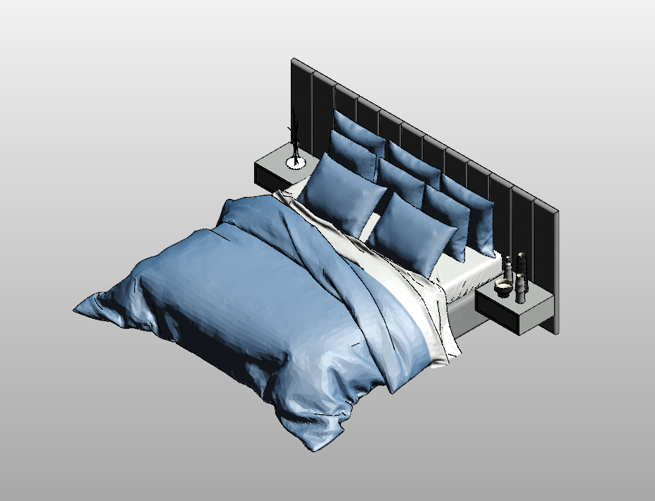 Bed with Cushions