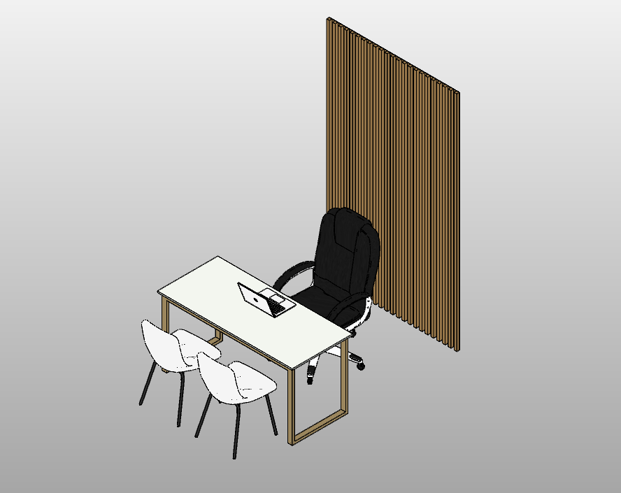 Office Desk with Panel