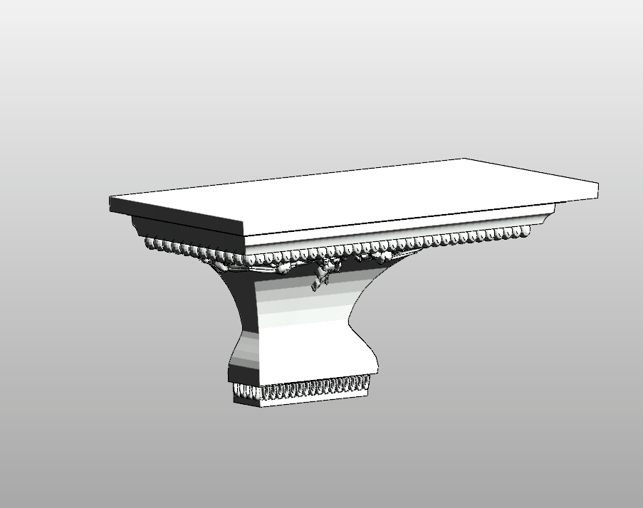 Stylized Pedestal Table