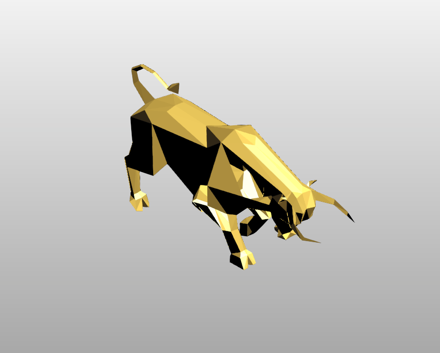 Abstract Bull Sculpture