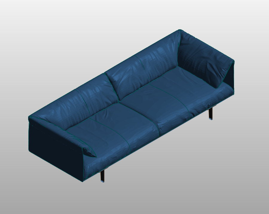 Contemporary Blue Sofa