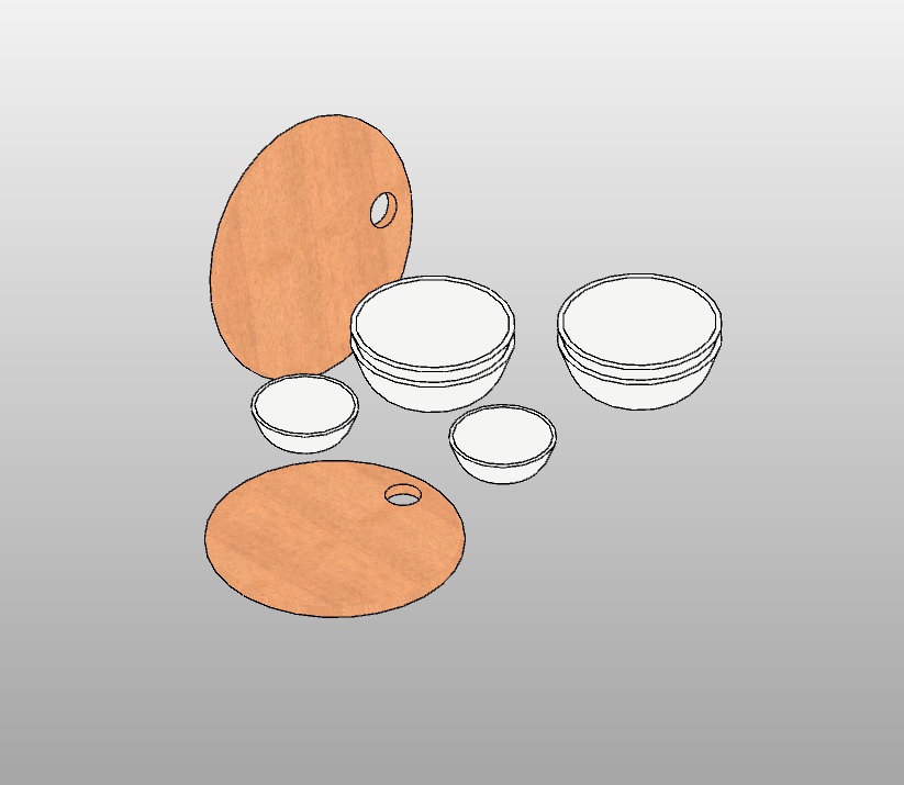 Cutting Board and Bowl Set