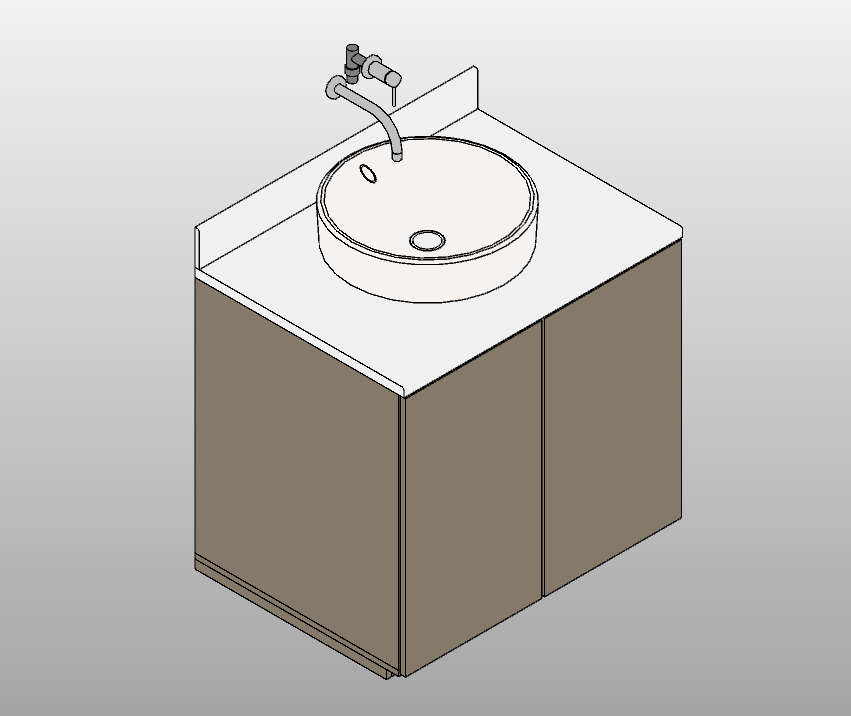 Vanity with Vessel Sink