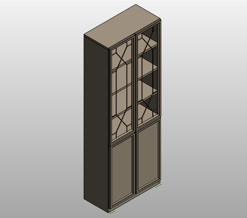 Glass Display Cabinet with Shelves