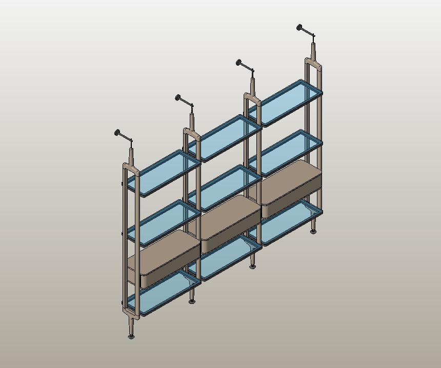 Glass and Wood Shelving Unit