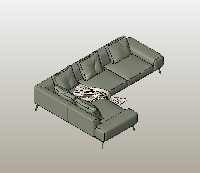 Contemporary L-Shaped Sofa