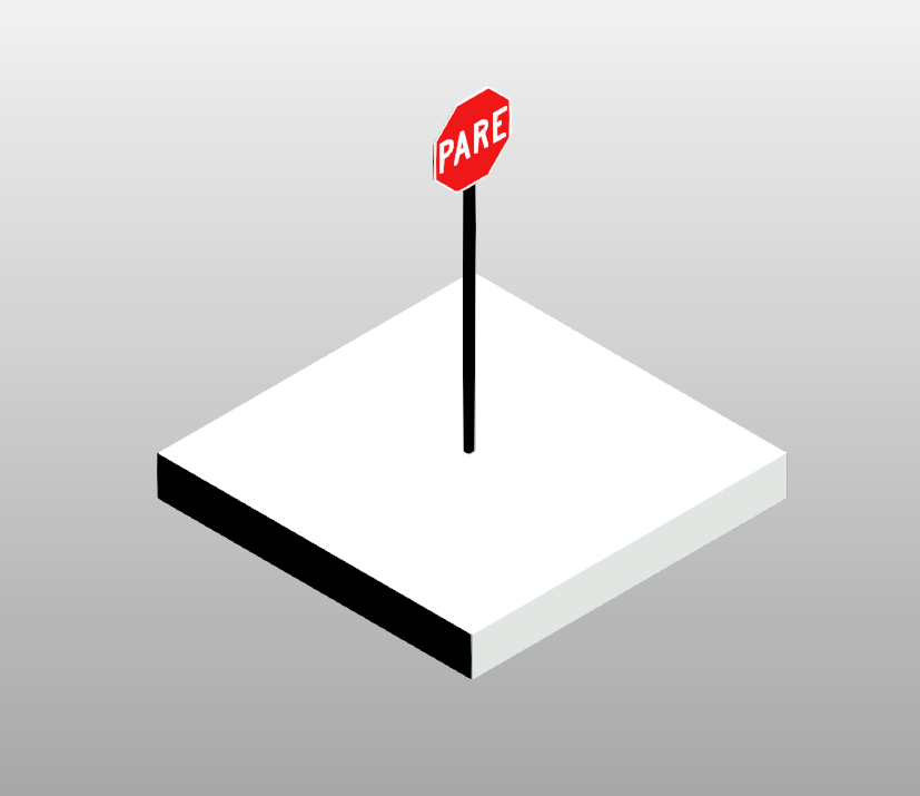 Stop Sign in Spanish - 'PARE' 2 Stop Sign in Spanish - 'PARE'