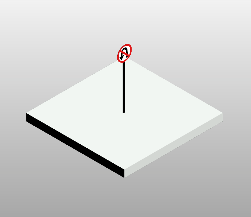 No U-Turn Sign 1 No U-Turn Sign