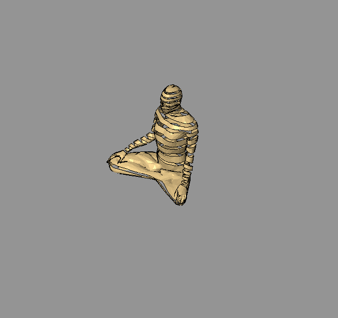 Meditating figure decorative sculpture