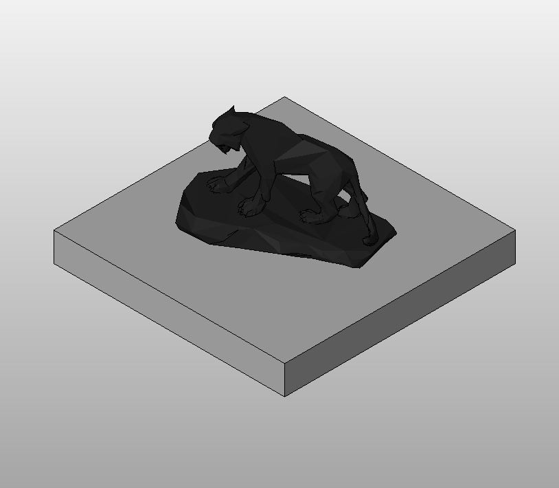 Black panther decorative sculpture