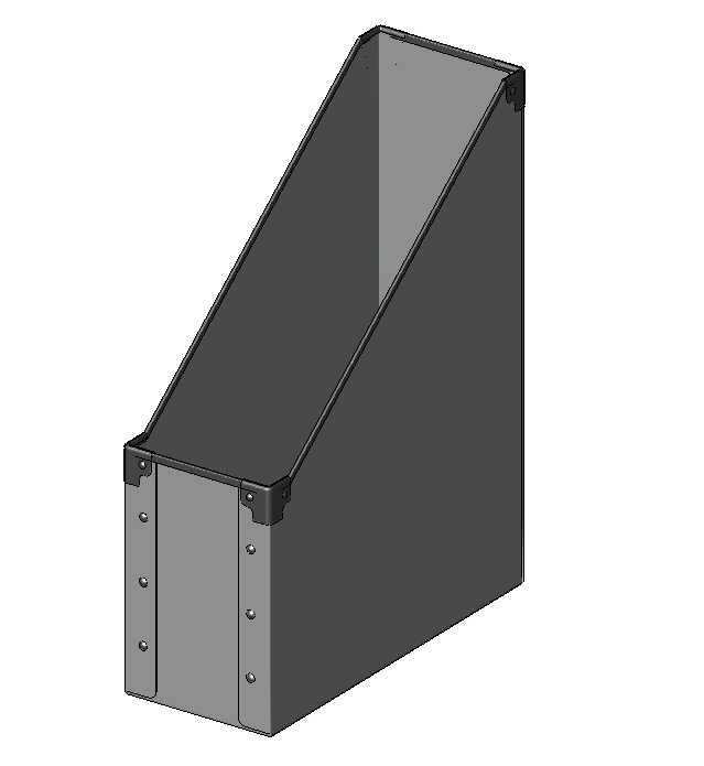 Metal vertical magazine file holder