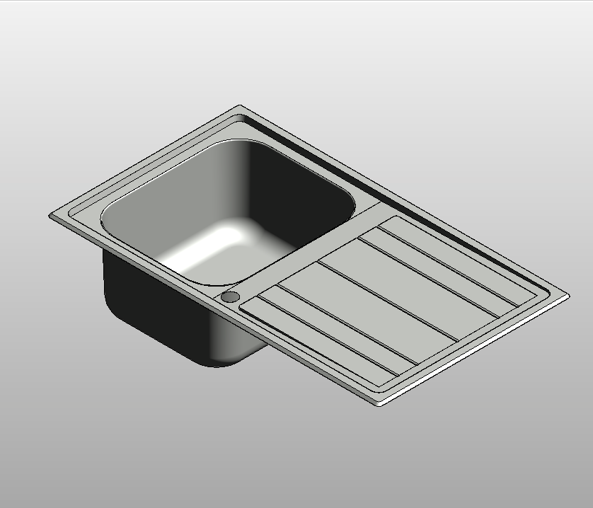 Single bowl kitchen sink with drainer