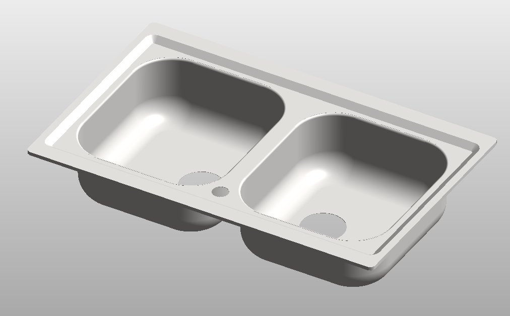 Double basin undermount kitchen sink