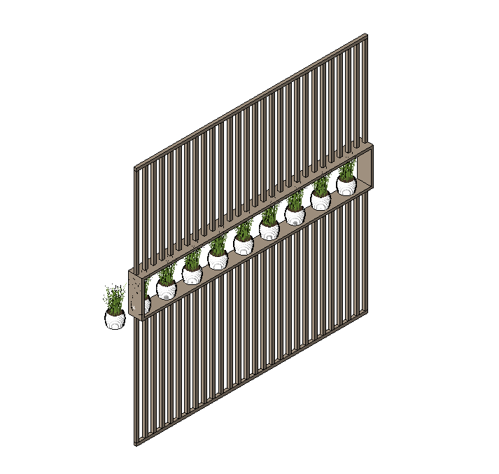 Vertical garden wall panel with planters