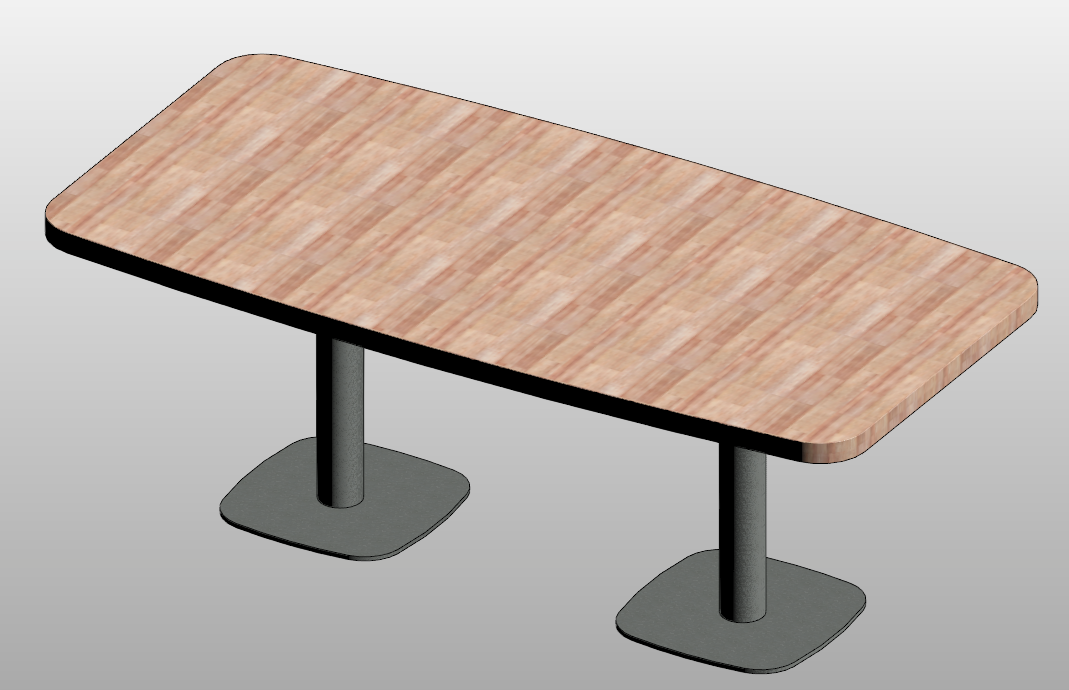 Conference table with pedestal base