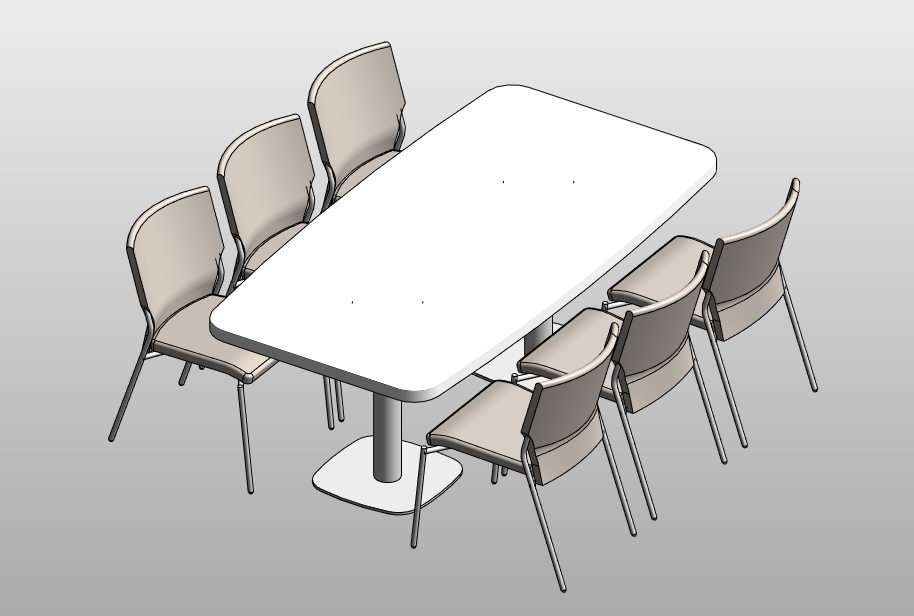 Meeting table with 8 chairs set