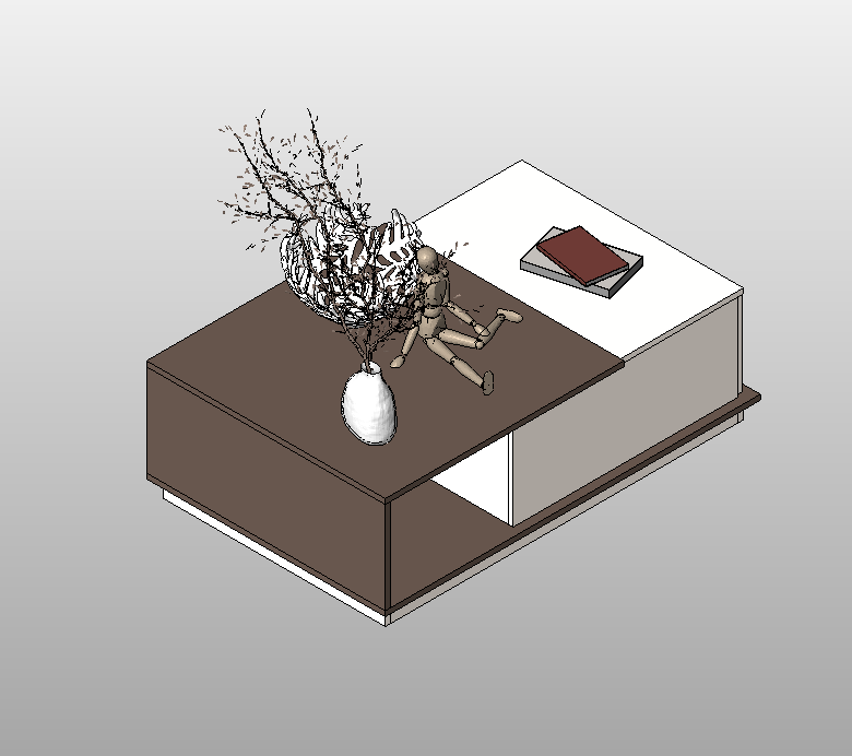 Coffee table with decorative styling