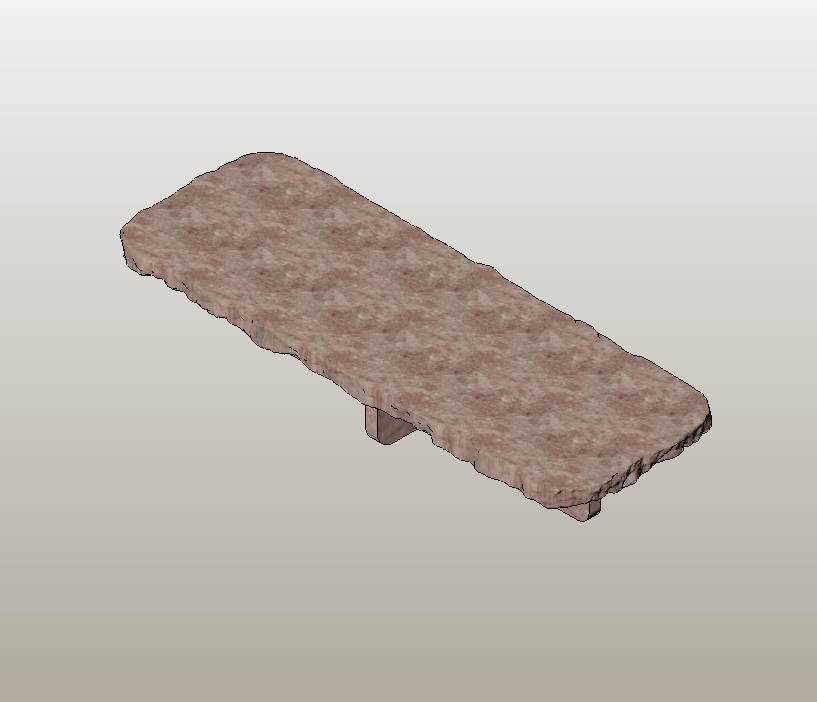 Natural stone slab dining table