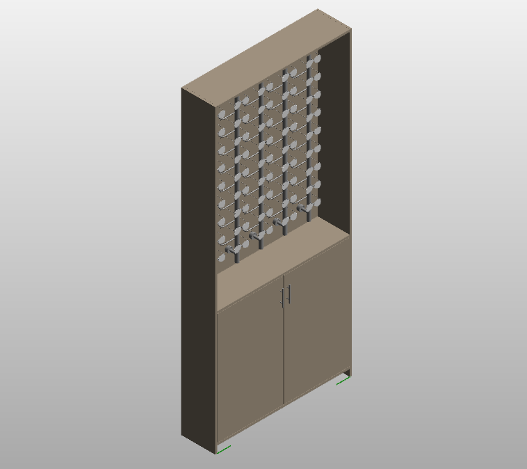 Eyewear wall display cabinet with storage