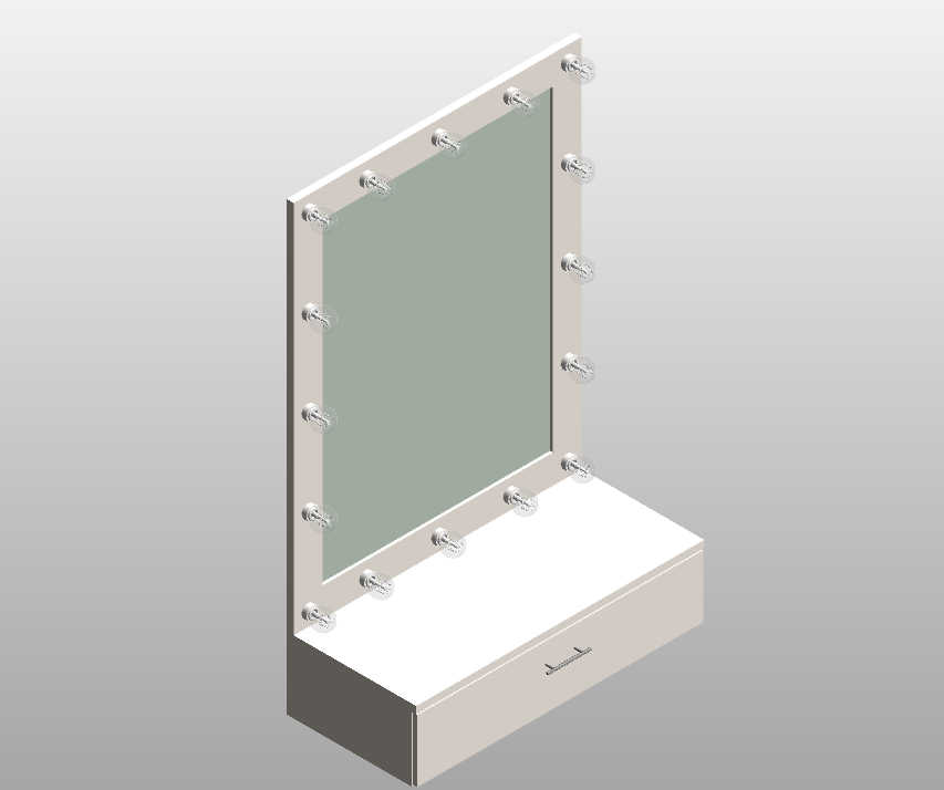 Hollywood vanity mirror with light bulbs