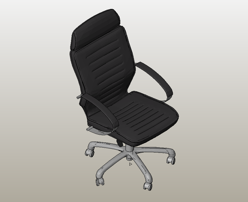 High-back leather executive office chair