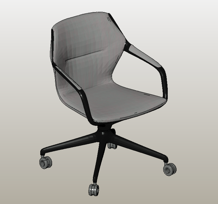 Modern conference chair with casters