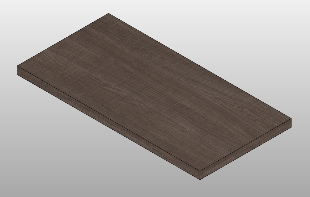 Single floating wooden shelf board