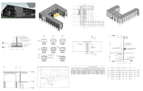 Concrete structure - building u 3 floors