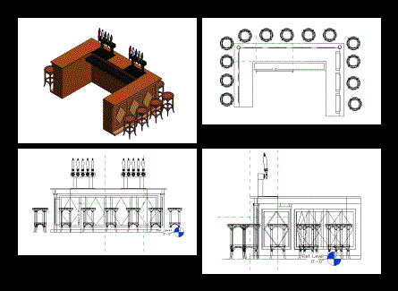 Revit Families And BIM Objects From Bars - Restaurants