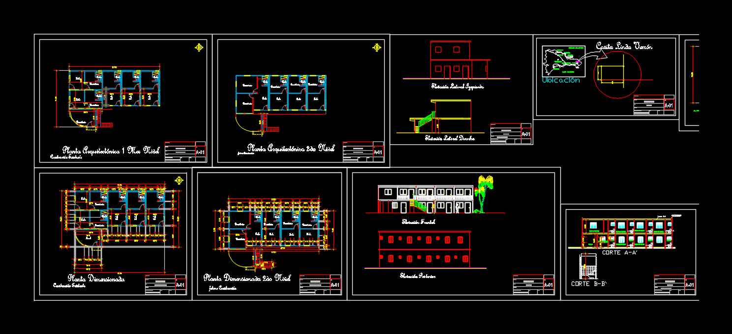 Rooms 2 levels dwg