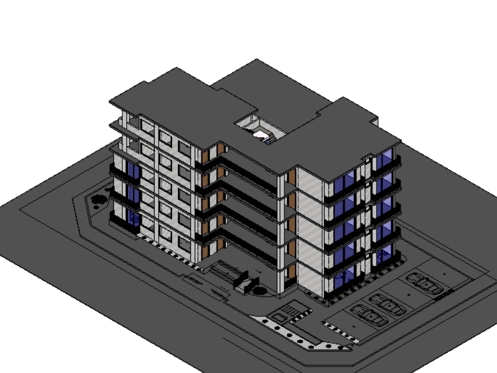 Five-story multi-family dwelling