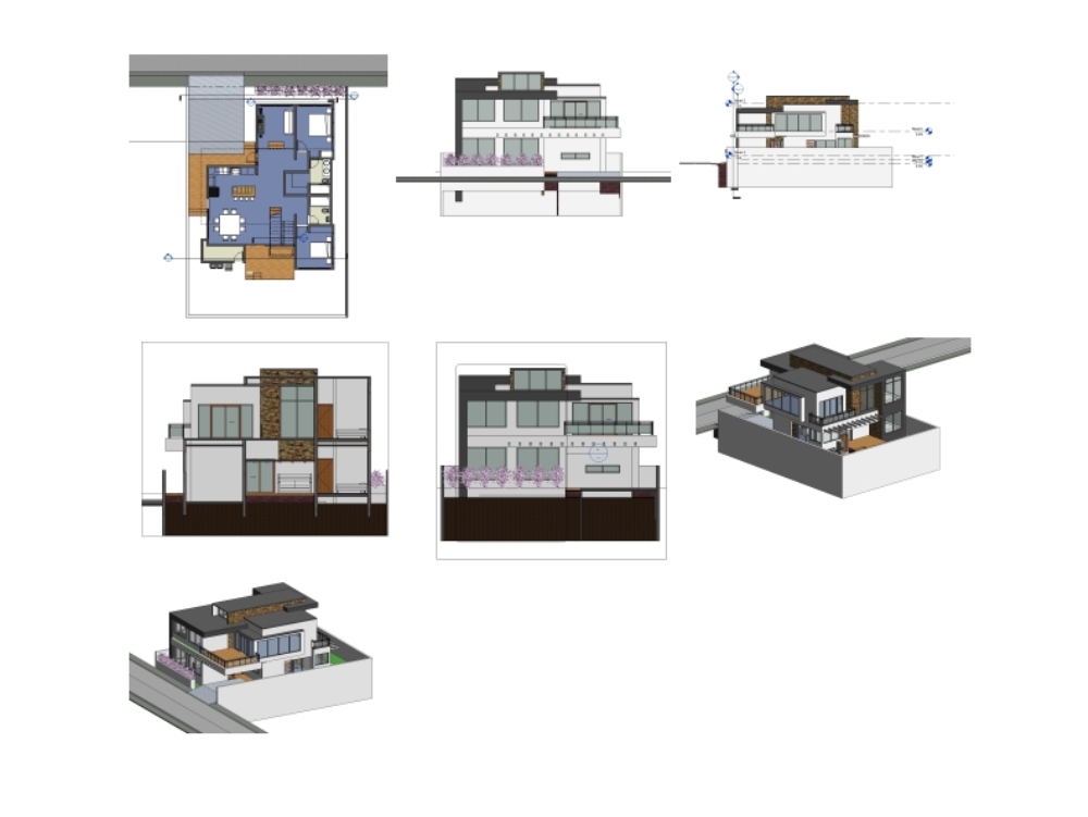 Modern 3d detached house